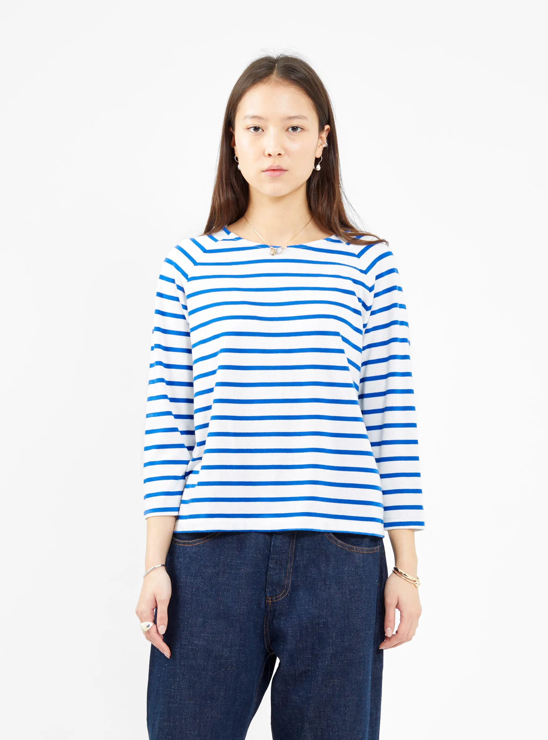 Maow Stripe T-Shirt Blue Stripe