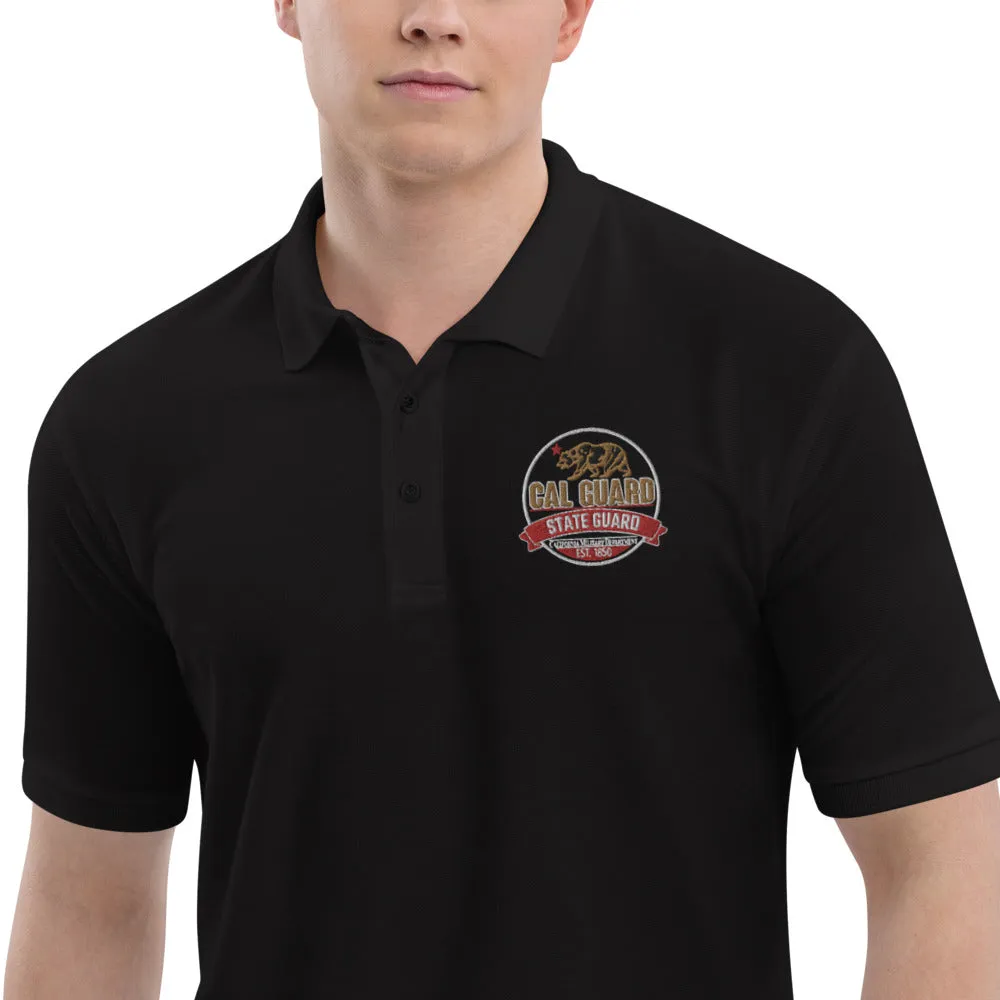 Men's California State Guard Logo Polo - Black