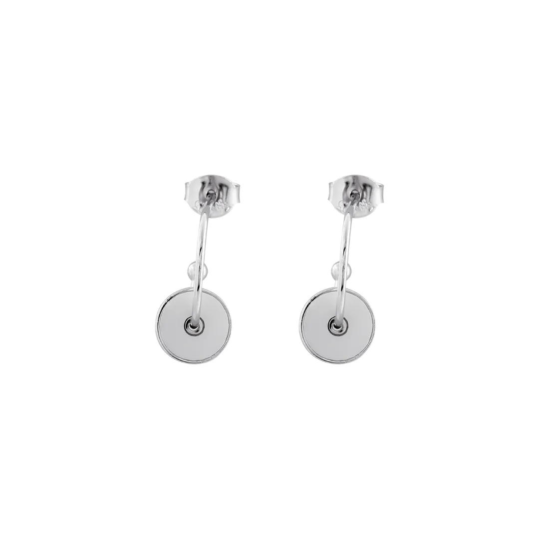 Morice Circle Hoop Silver Earrings For Women