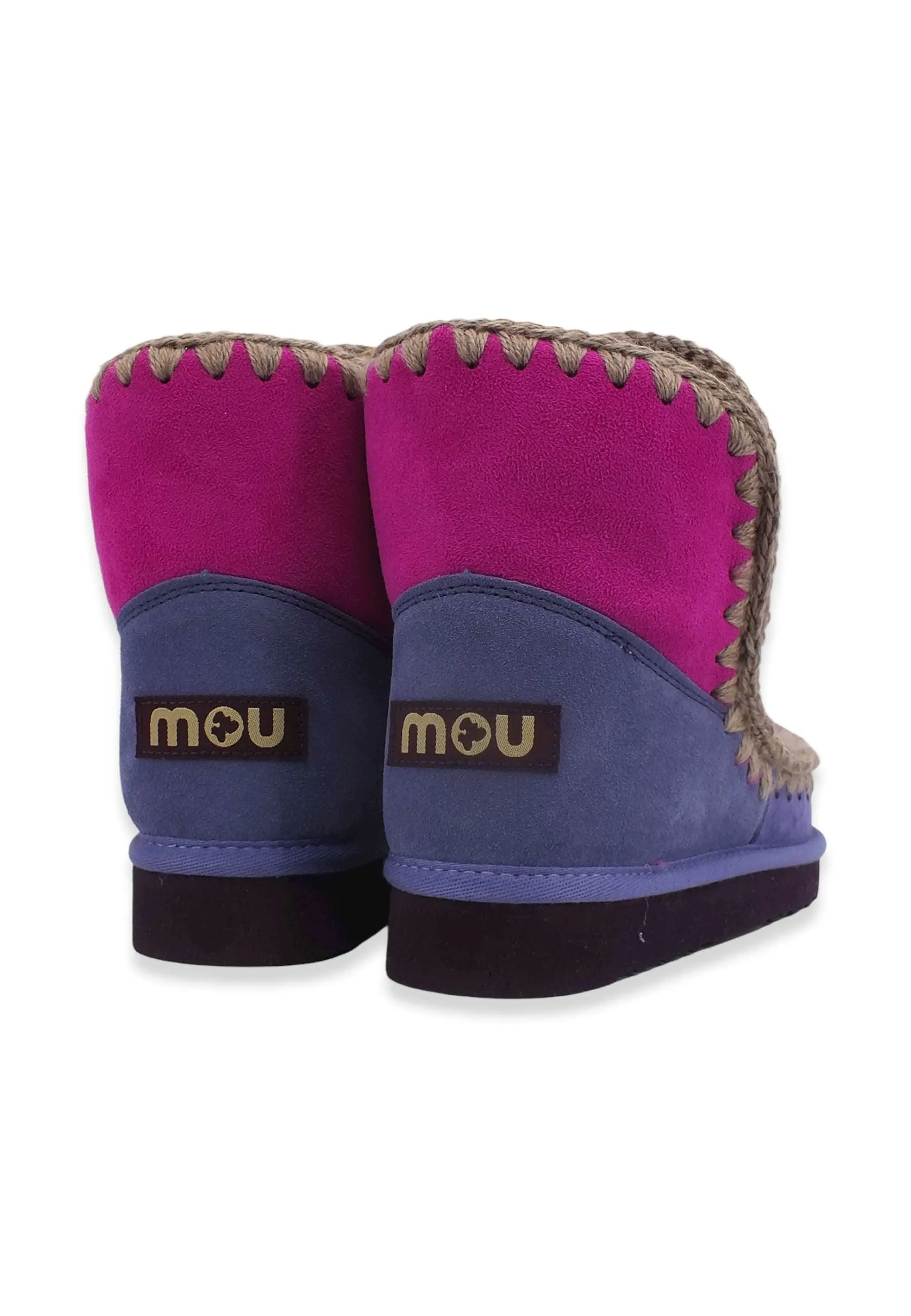 MOU Eskimo 18 Color Block Stivaletto Pelo Donna Cyclamin Purple