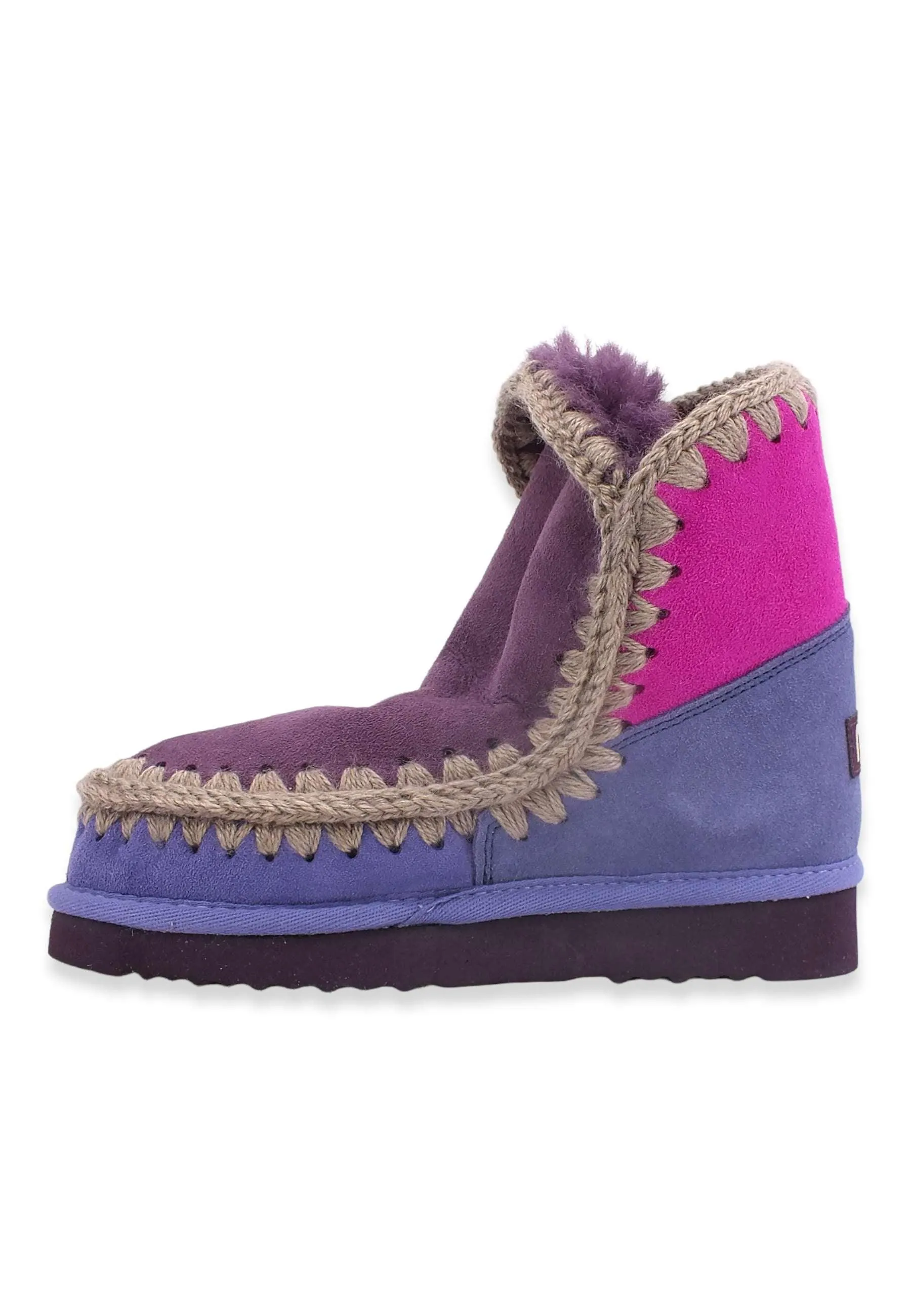 MOU Eskimo 18 Color Block Stivaletto Pelo Donna Cyclamin Purple