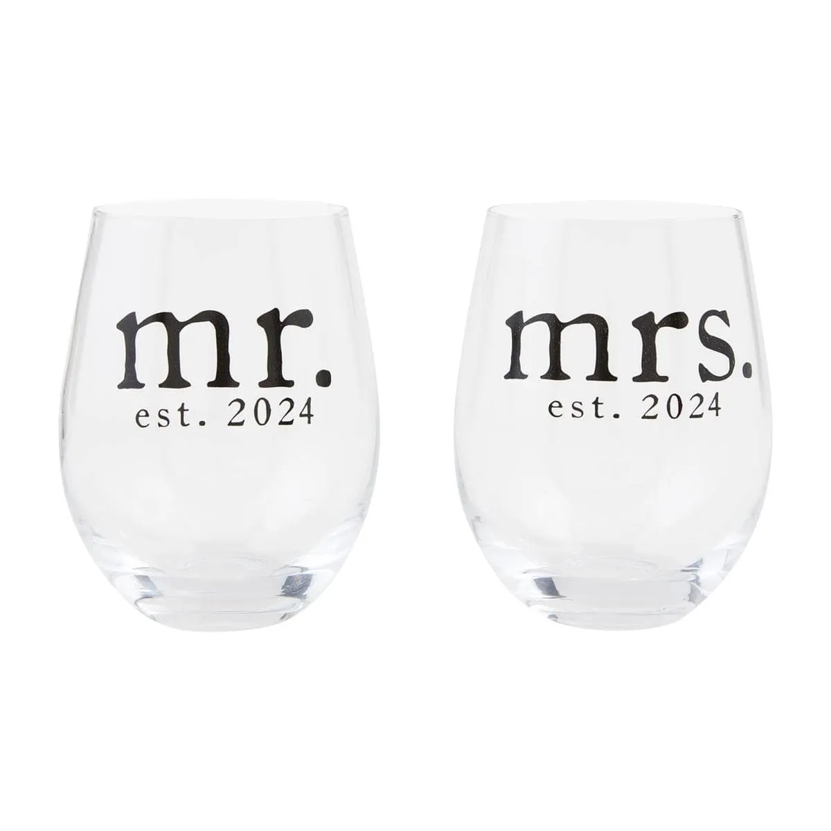 Mr. & Mrs. Wine Glass Set