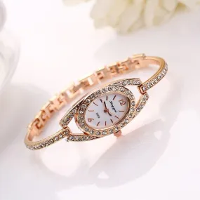 New Luxury Women's Stainless Steel Delicate Bracelet Quartz Watch