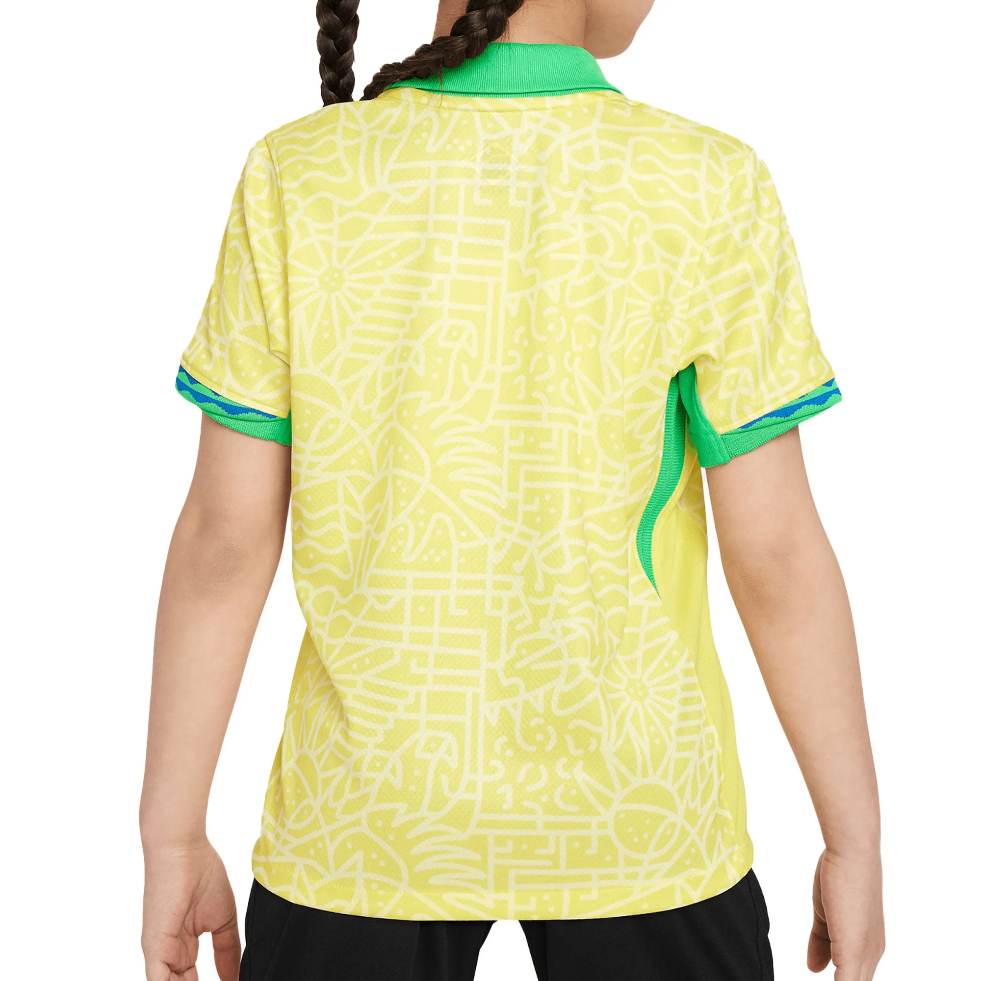 Nike Brazil 2024/25 Little Kids Dri-FIT ADV Home Jersey Yellow/Green