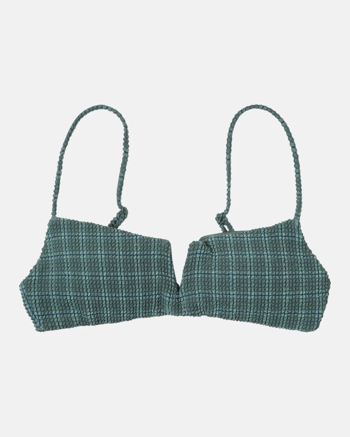 Prepped V-Wire Bralette Bikini Top - Jade