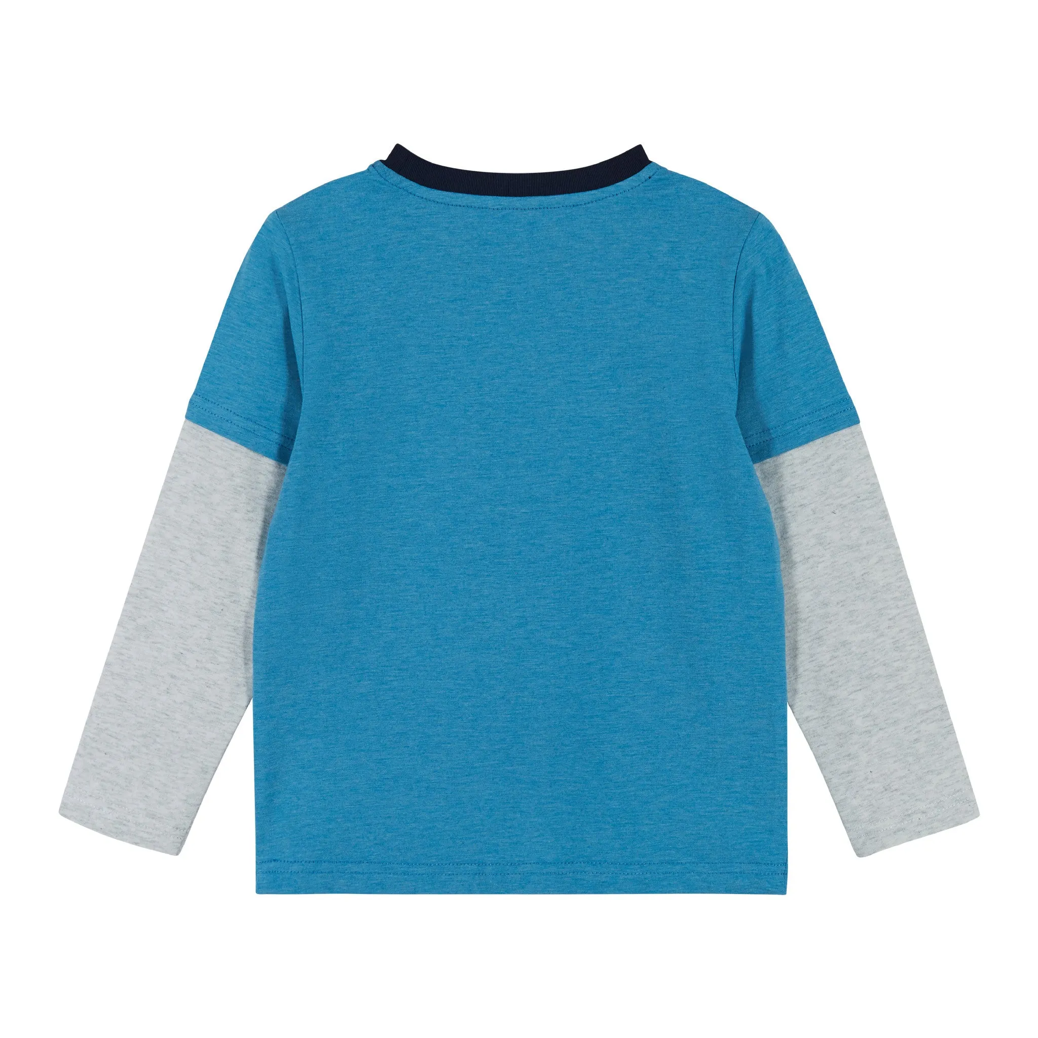 Racecar Long Sleeve Two-Fer Tee  | Aqua