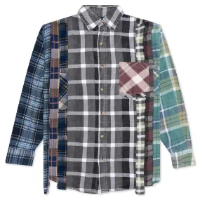 Rebuild by Flannel Shirt 7 Cuts Shirt - Grey/White