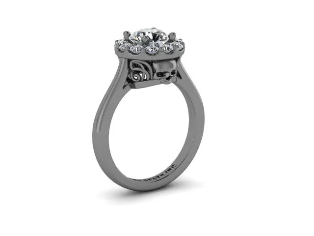 Secret Skull Engagement Ring-UDINC0320