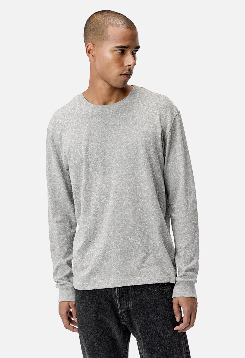 Silk Blend LS Tee / Grey