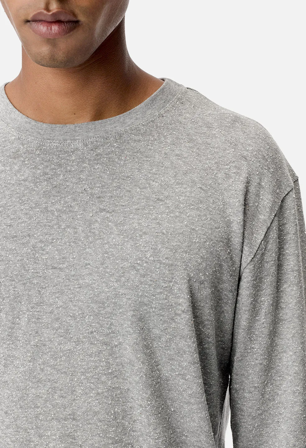 Silk Blend LS Tee / Grey