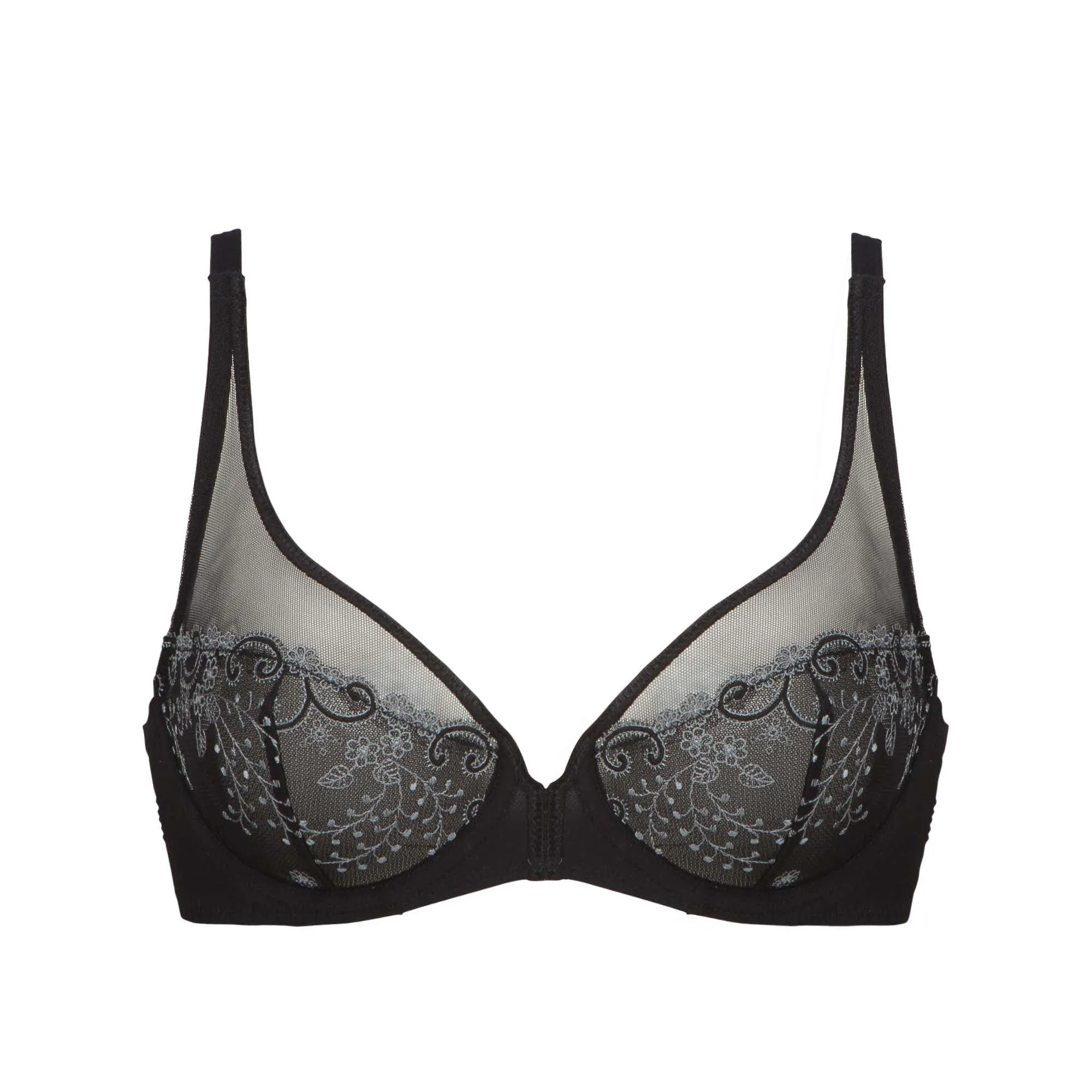 Simone Perele Full Cup Plunge Bra Delice - Black