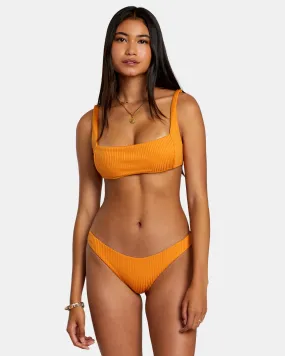 Tangerine Shimmer Bralette Bikini Top - Tangerine