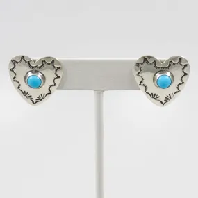 Turquoise Heart Earrings