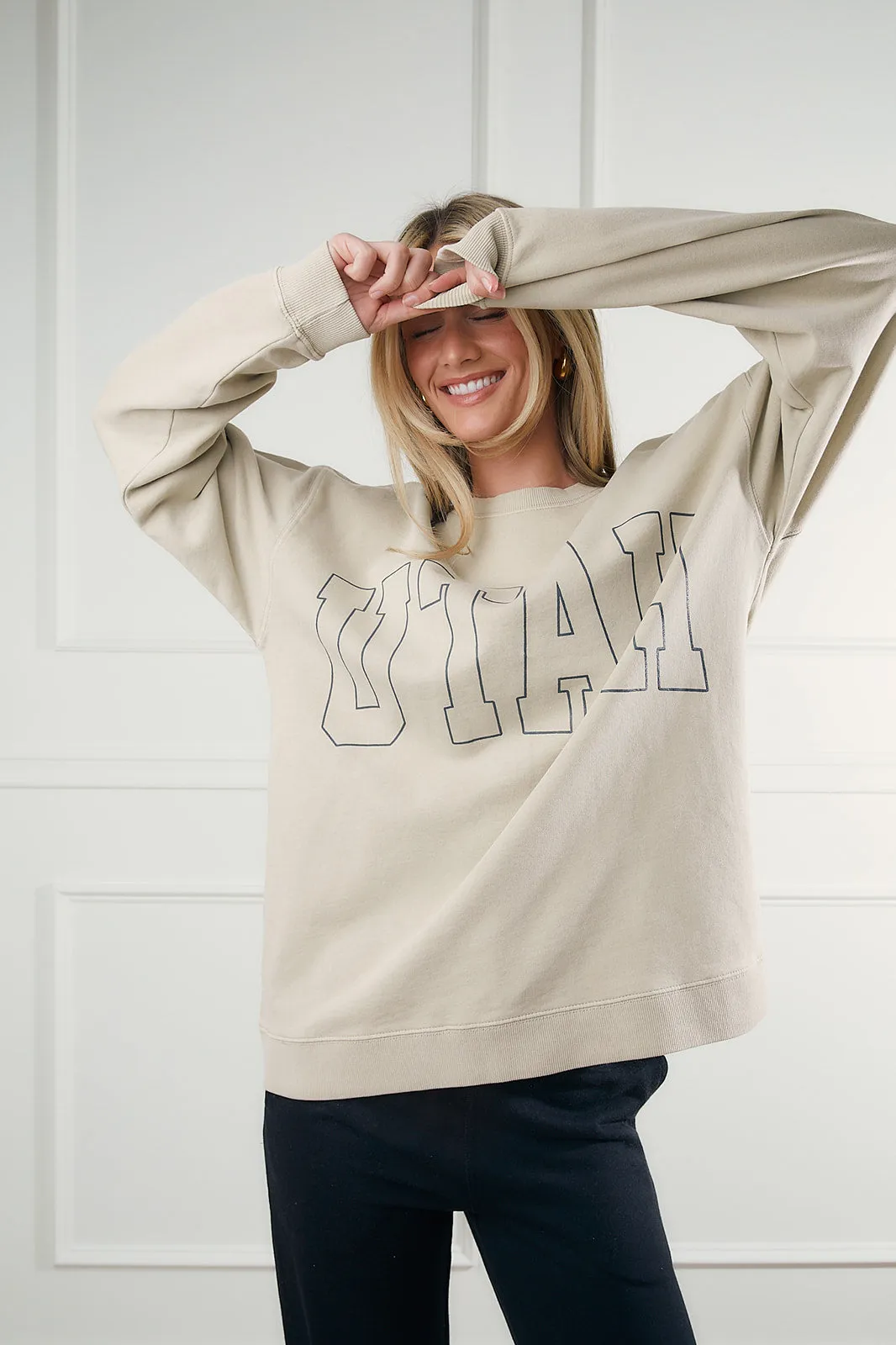 Utah Block Sweatshirt in Taupe