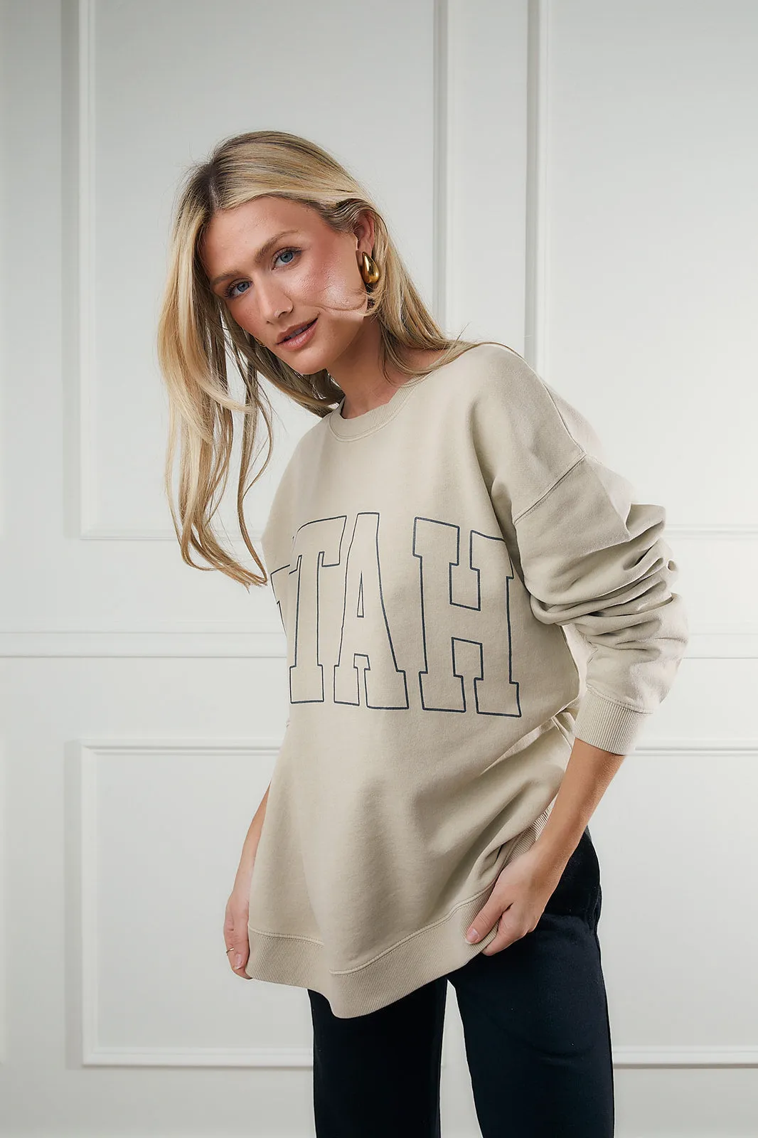 Utah Block Sweatshirt in Taupe