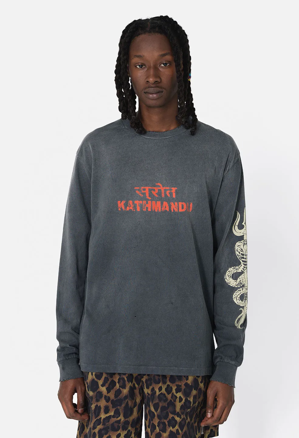 Vintage Ls Tee / Kathmandu Washed Black