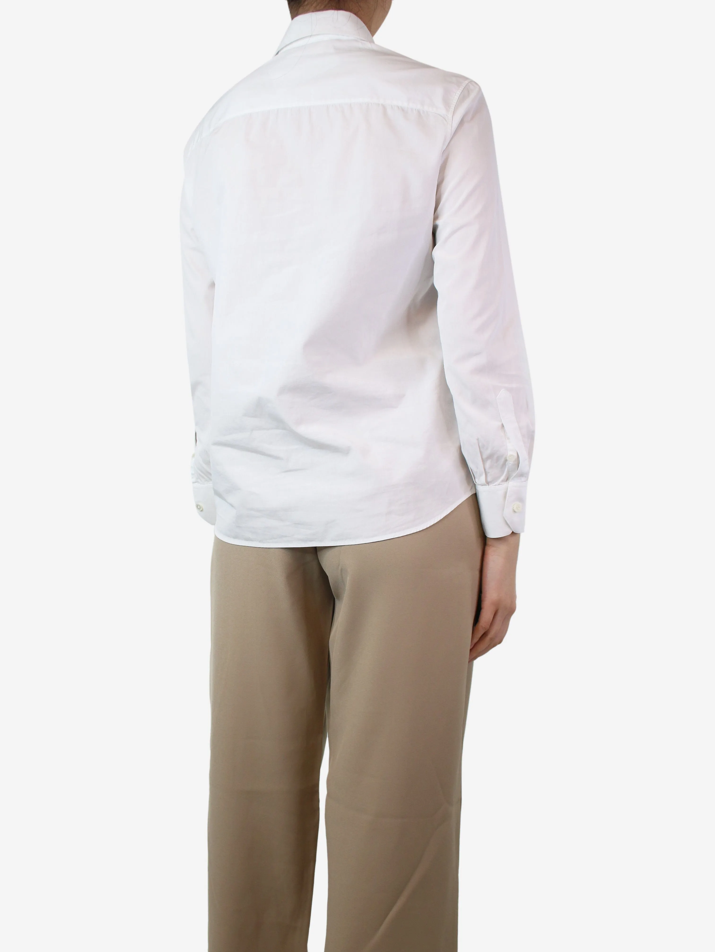 White cotton shirt - size UK 12